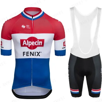 Ir 2021. Alpecin Fenix Riteņbraukšana Džersija Komplekts Vasaras Velo Apģērbi Vīriešiem, ir Ātri un Sausa Ceļa velosipēds Krekls, Uzvalks, Bikses, kombinezoni ar krūšdaļu Maillot Ciclismo