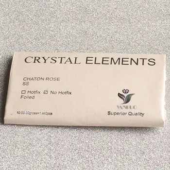 YANRUO 2058NoHF SS20 4.6-4.8 mm, Black Diamond, kas Nav Labojumfailu Strass Rhinestones Apdare Dimanta Akmeņi Amatniecības Cristal Drēbes