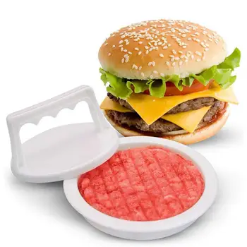Apaļas Hamburgeru Nospiediet Pārtikas kvalitātes Plastmasas, Hamburgeru Gaļa Grila Burgeru Non-stick Nospiediet Patty Maker Pelējuma, Pelējums, Virtuves Rīki