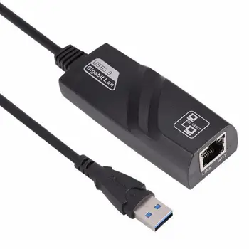 Jaunu USB3.0 RJ45 Adapteri Black USB savienojumu Ar Ethernet RJ45 Tīkla Karte Lan Adapteri Windows 10 Macbook Xiaomi Mi PC