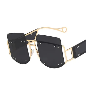 DYTYMJ Metāla bez apmales Saulesbrilles Sieviešu Luksusa Dizaineru Saulesbrilles Vīriešiem Augstas Kvalitātes Punk, Saules Brilles Sievietēm Retro Gafas De Sol