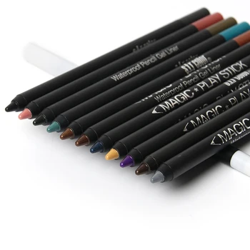 12 Krāsu acu zīmulis Zīmuli Perlamutra Ūdensizturīgs ilgstošu Netraucētu Ātrās žāvēšanas Acu Kontūrzīmulis Pildspalvu Profesionālu Acu Grimu TSLM1