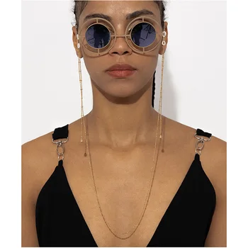 Modes Siksniņa Saulesbrilles Pērļu Maska Ķēdes Sievietēm Kristāla Pērle Punk Brilles Ķēdes Ir 2021. Jaunu Modes Rotaslietas Vairumtirdzniecība
