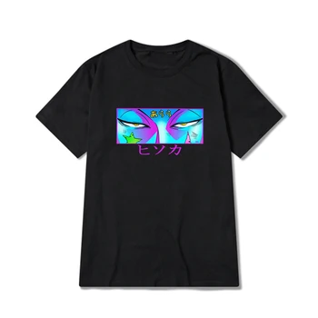 Hisoka Morow acu print T-krekls Harajuku Japāņu anime gothic sievietes ir O-veida kakla brīvs T-krekls, kokvilna punk stila augšas Streetwear