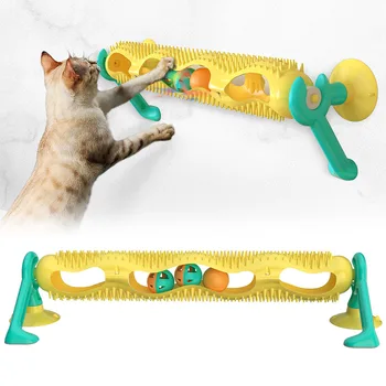 Pet Cat Dziesmu Bumbu Rotaļlieta Gaismas Bumbu Masāža Cauruļu Rotaļlietas Kaķēns Produktu ar Catnip Teaser Interaktīvās Kaķēns Mācību Lelle