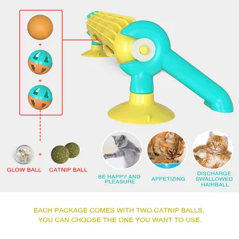 Pet Cat Dziesmu Bumbu Rotaļlieta Gaismas Bumbu Masāža Cauruļu Rotaļlietas Kaķēns Produktu ar Catnip Teaser Interaktīvās Kaķēns Mācību Lelle