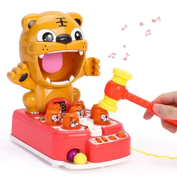 Bērniem Nozvejas Tiger Vieglās Mūzikas Whac-A-Mole Rotaļlietas Daudzfunkcionāls Spēlēt Hit Spēli Kalšanai Izglītības Interaktīvo Galda Spēles Rotaļlietas