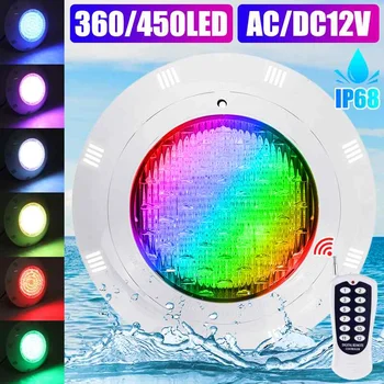 35W 45W LED Zemūdens Peldēšanas Baseins Apgaismojums RGB Krāsu Maiņa AC12V IP68 Ūdensnecaurlaidīga Lampa ar tālvadību