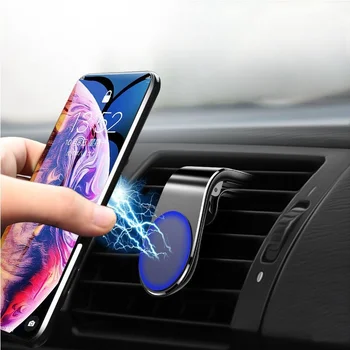 Magnētiskā Auto telefona Turētājs Stāvēt iPhone 12 11 8 7 Xiaomi Samsung 360 Metāla Gaisa ventilācijas Magnētiskais Turētājs, Auto GPS Mount Turētājs