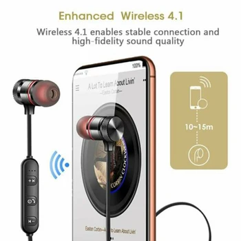 Visiem Tālruņa Bezvadu Bluetooth Austiņu Earbuds Austiņas Bluetooth Stereo Austiņas Austiņas Bezvadu Magnētisko Ar Mic