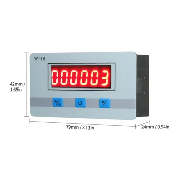 Mini LCD Digitālo Skaitītāju Modulis DC/AC5V~24V Elektronisko Totalizer ar NPN un PNP Signāla Saskarnes 1~999999 Reizes Skaitīšanas Diapazons