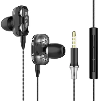 6D In-Ear Stereo Augstas Bass Austiņas In-Ear 3,5 MM Vadu Austiņas Metāla augstas precizitātes Skaļrunis Ar MIKROFONU, Lai Xiaomi Samsung, Huawei Telefoniem