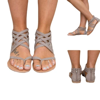 Sieviešu Kurpes Sandales Komforta Sandales Vasarā Flip Flops Modes Augstas Kvalitātes Krusta Siksna Dzīvoklis Sandales Gladiatoru Sandalias Mujer