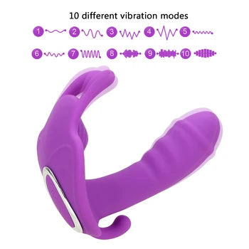 Tauriņš Strapon Biksītes Vibratori Sievietēm Anālais Dildo Plug Klitora Stimulators Sieviešu Seksa Rotaļlietas, Pieaugušo Bezvadu Erotiska Masāža