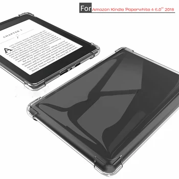 Silicon Lietā Par Amazon Kindle Paperwhite 4 2018 6.0 collu Skaidri Pārredzama Mīksto TPU Atpakaļ Tablete Segtu Capa
