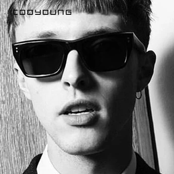 COOYOUNG Vintage Sporta Stila Saulesbrilles Vīriešiem Melnā Braukšanas Laukumā Sunglass Toņos Sievietēm Luksusa Zīmolu, Saules Brilles UV400