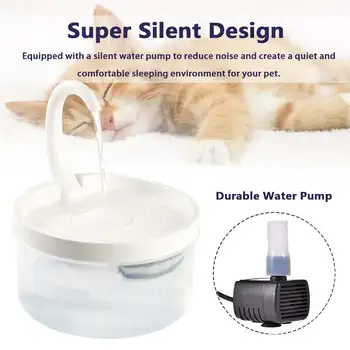 2L LED Gaismas Saprātīga Pet Cat Dzeramā Ūdens Elektriskā Izslēgt Strūklaka Pet Dzeramā Automātiska Cirkulācijas Dozatoru Kaķis Suns