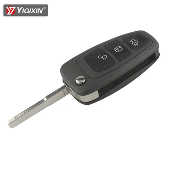 YIQIXIN Ford Focus Karnevāls 2013 Jauno 3 Pogu Locīšanas Tālvadības Atslēga Ar HU101 Asmens Pārsegs Keychain Kaste