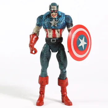 Brīnums Zombiju Kapteinis Amerika Statuetes Kolekcija Rīcības Attēls Modelis Rotaļlieta Dāvana
