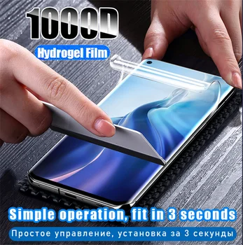 Hidrogelu Filmas Redmi Piezīme 9S 8 7 Pro Screen Protector For Xiaomi Poco X3 NFC M3 F2 F1 Mi 11 10 9T, Ņemiet vērā, 10 Lite Filmu Nav Stikla