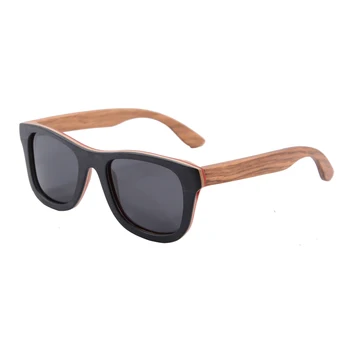 Vīrieši Koka Polarizētās Saulesbrilles UV400 Skeitborda Koka Brilles Lielā Laukumā Vasaras Ieplests Oculos De Sol Masculino 68004