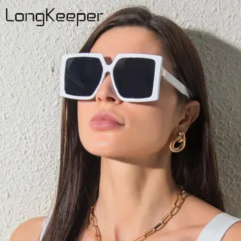 LongKeeper Modes Cat Eye Saulesbrilles Sieviešu Vintage Luksusa Zīmolu, Dizaineru, Ovālas Saules Brilles Brilles Sieviešu Briļļu Oculos De Sol