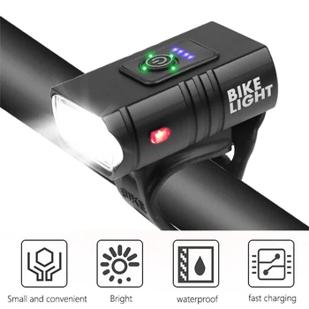 LED Velosipēda Gaisma Aizmugurējie Taillight USB Lādējamu Lukturīti Priekšā Lampas 6 Režīmi MTB Kalnu Ceļu, Velosipēdu Lukturu Velo Gaismas