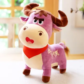 Jaunu pildījumu rotaļlieta govs lelle gudrs dzīvnieks bērniem, dāvana Draudzenei dzimšanas dienas dāvanu pildījumu lelle Jaunā Gada dāvana Ziemassvētku dāvanu