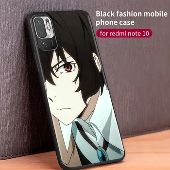 Bungo Klaiņojošiem Suņiem Anime Silikona Gadījumā Xiaomi Redmi Piezīme 9S 9 10 8 Pro 7. 9.A 8T 9C 8A 7A 6 6A K40 Black Soft Tālrunis Bufera Vāciņš