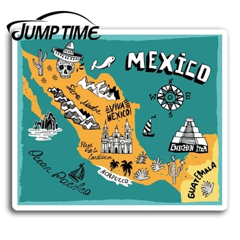 Lēkt Laiks Meksika, Meksikas Kartes Jautri Vinila Uzlīmes, Uzlīmes, Klēpjdators Bagāžas Bufera Uzlīmes Ūdensizturīgs Auto Piederumi