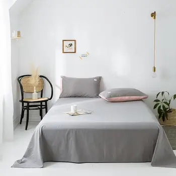 Mīksto mazgātas kokvilnas Pārklājs uz gultas Morandi krāsu gultas veļa, gultasveļa gultas Pārklāji gultas loksnes dabas veselīgu Bed cover/ pleds