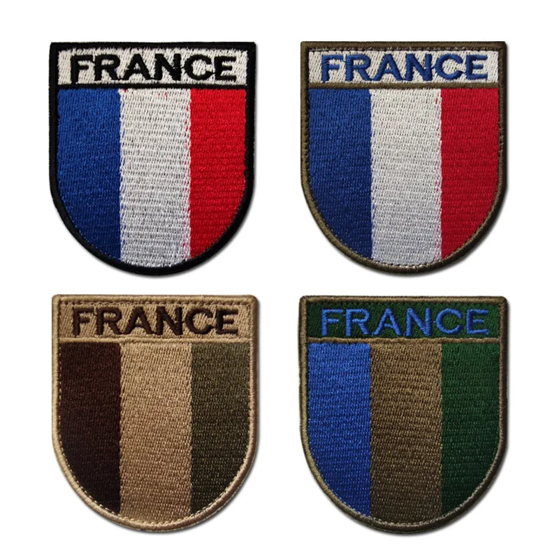 Francija taktiskā militārā izšūšana velcro plāksteri francijas armijas karogu, apģērbu armband cepuri mugursoma soma, uzlīmes, aplikācijas ~ Apģērbu šūšana & audums / Piton.lv