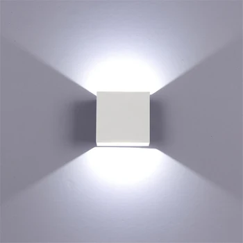 Iekštelpu Sienas Lampas 6W LED Apgaismes Eju Laukumā Sienas Sconce Guļamistaba LED Sienas Apgaismojums Balta/Melna Krāsa