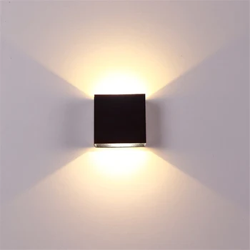 Iekštelpu Sienas Lampas 6W LED Apgaismes Eju Laukumā Sienas Sconce Guļamistaba LED Sienas Apgaismojums Balta/Melna Krāsa