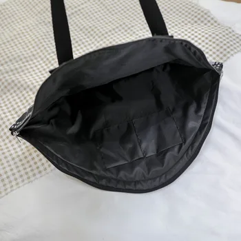 Environmental Canvas Creative Mask Shoulder Bag Casual Totes Handbags For Women 2021 New Trendy Lady Shopping Bag Large Capacity