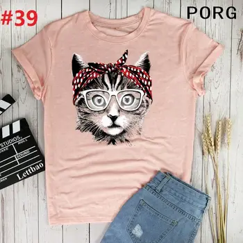 Kaķu Dāma Kaķu Mīļākais T-krekli Ar Īsām Piedurknēm Apģērbs Top WomenT-Krekls, Šorti Homme Fitnesa Camisetas Hip Hop Tshirt Jaunu 2021
