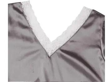 Modes Midi Sleepwear Sieviešu Mežģīņu Homewear Komplekti 2020. Gada Vasaras Gadījuma V-veida Kakla Apakšveļa Sieviešu Cieti Savienoti Nightgowns Lielgabarīta