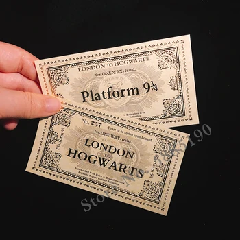 100 Iepak Platforma 9 3/4 Biļetes Londonā Express Vilcienu Biļetes Гарри Поттер HP Wizard Skolas Prop