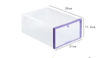 Jaunu 6pc 29*20*11.5 cm Foldable Paaugstināma caurspīdīgas Plastmasas Atvilktnes Gadījumā Organizators Kastes Turētājs Caurspīdīgs Apavu Glabāšanas Kaste
