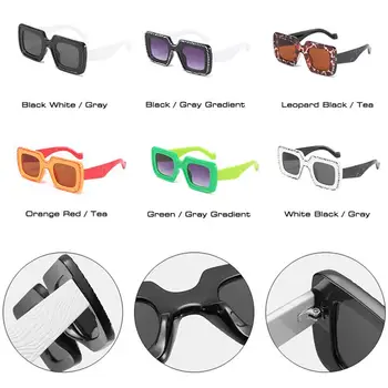 Modes Lielizmēra Kvadrātveida Saulesbrilles Sieviešu Vintage Slīpumu, Briļļu Vīriešiem Trending Melnās Saules Brilles Toņos UV400 lentes de sol