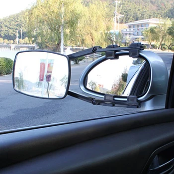 Auto Klipu Par vilkt Spoguļi, Piekabes Atpakaļskata Spogulis Paplašināšanu, Regulējams Blindspot Plakans Spogulis Sānu Spārnu Vilkšanai, Piekabe Kravas automašīnu,