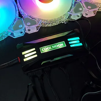 COOLMOON RGB Ventilators Inteliģentās Mūzikas Kontrolieris, Pamatplates Sinhronizācijas Shenguang Sinhronizācijas Simfoniskais Kontrolieris