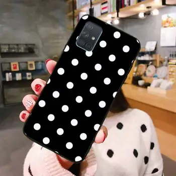 HUAGETOP Melnā un Baltā Polka Dot Telefonu Gadījumā Samsung Galaxy A21S A01 A11 A31 A81 A10 A20E A30 A40 A50 A70 A80 A71 A51