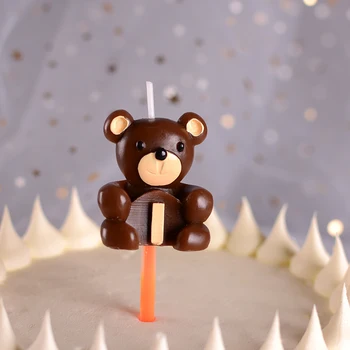 Cepšanas radošo lācis digitālo svece kūka apdare