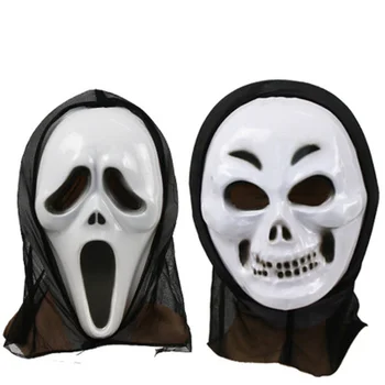 1gb Jaunums Biedējošu Rotaļlietas Halloween Karnevāls Masker Puse Spoku Sejas Maska Šausmu Kliedz Nevaibstieties Maska, Pieaugušo Biedējošu Prop