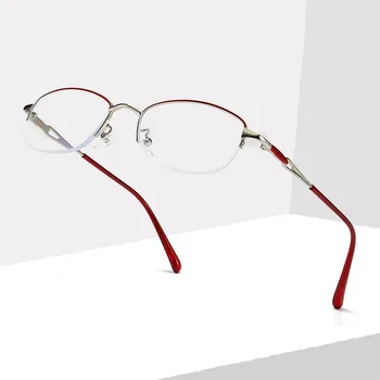 Puse-loka vecuma tālredzība Brilles Sievietēm ar Pakāpe Elegants Plānas Biznesa Stils Lasīšanas Brilles Vīriešiem, tālredzība, Brilles plus +1