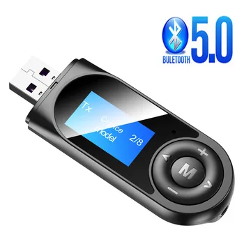 USB Adapteri Bluetooth 5.0 Audio Uztvērējs, Raidītājs AUX 3.5 MM Mūzikas Stereo Bezvadu Adapteri, lai Auto TV PC Speaker Adaptador