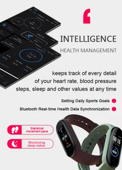 M5 Smart Grupa Vīrieši Sievietes M5 Smart Skatīties Sirdsdarbības Ātrums, asinsspiediens, Miega Monitors Pedometrs un Bluetooth Savienojumu IOS Android