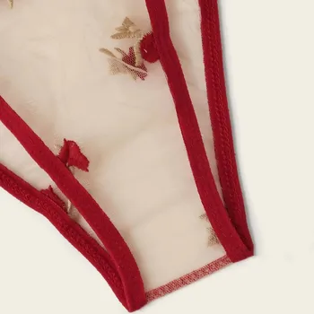 Sexy Apakšveļa Sievietēm, Mežģīņu Izšuvumi Apakšveļas Komplekts Ar Ziedu Rakstu Krūšturis Top Sandales T Atpakaļ, G-String Sleepwear Sieviešu Naktsveļu Erotisko Kostīmu
