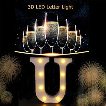Vēstule LED Sienas Karājas Lampas Smart LED Viegla Uzstādīšana Iekštelpu Puse Nakts Gaismas Alfabēta Lampas Dzimšanas dienas, Ziemassvētki